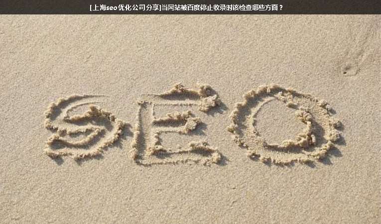 [上海seo優(yōu)化公司分享]當網站被百度停止收錄時該檢查哪些方面？